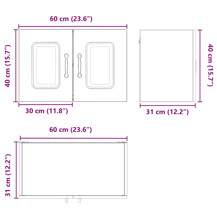 Panneau de lave-vaisselle Kalmar 2 pcs Chêne fumé - 13