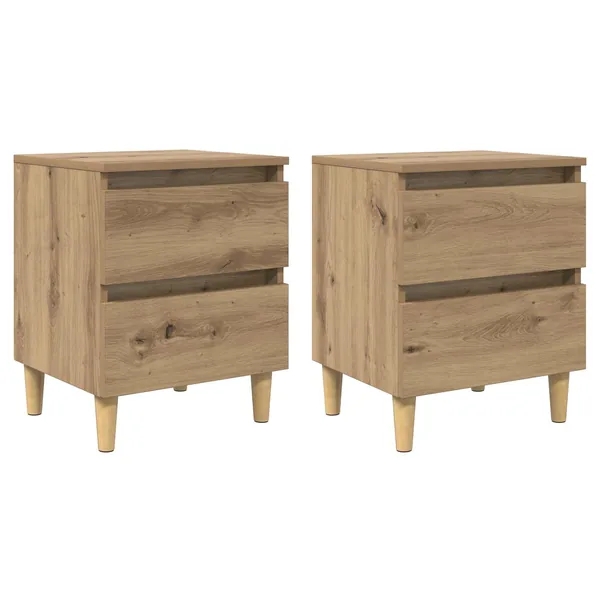 Meubles de lit 2 pcs Chêne artisanal 40 x 35 x 50 cm