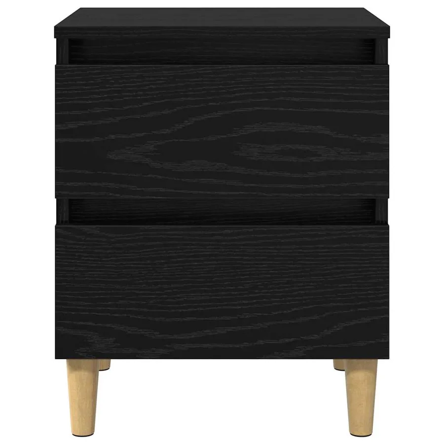 Meubles de lit avec tiroir 2 pcs Chêne noir 40 x 35 x 50 cm - 7
