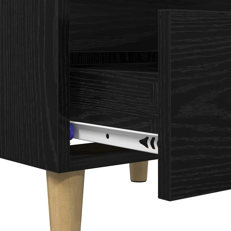 Meubles de lit avec tiroir 2 pcs Chêne noir 40 x 35 x 50 cm - 9
