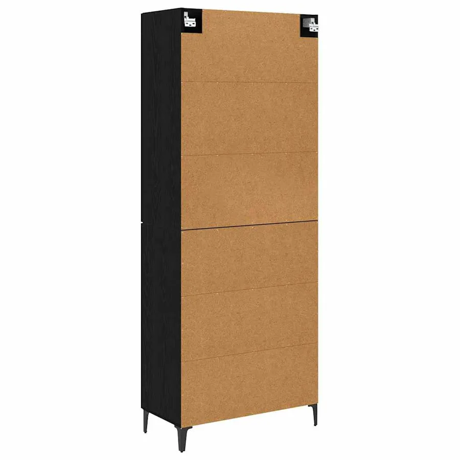 Haut Armoire Chêne noir 69,5 x 34 x 180 cm Bois d'ingénierie - 7