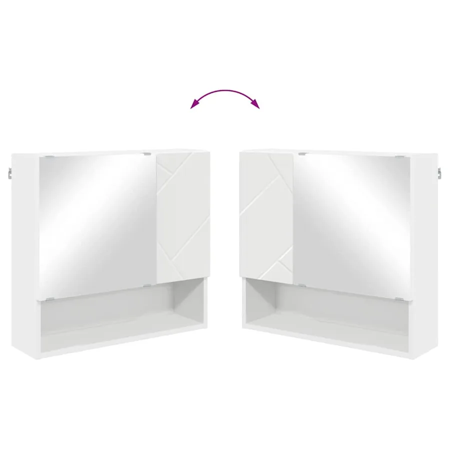 Ensemble de mobilier de salle de bain Montage mural 4 pcs Blanc - 12