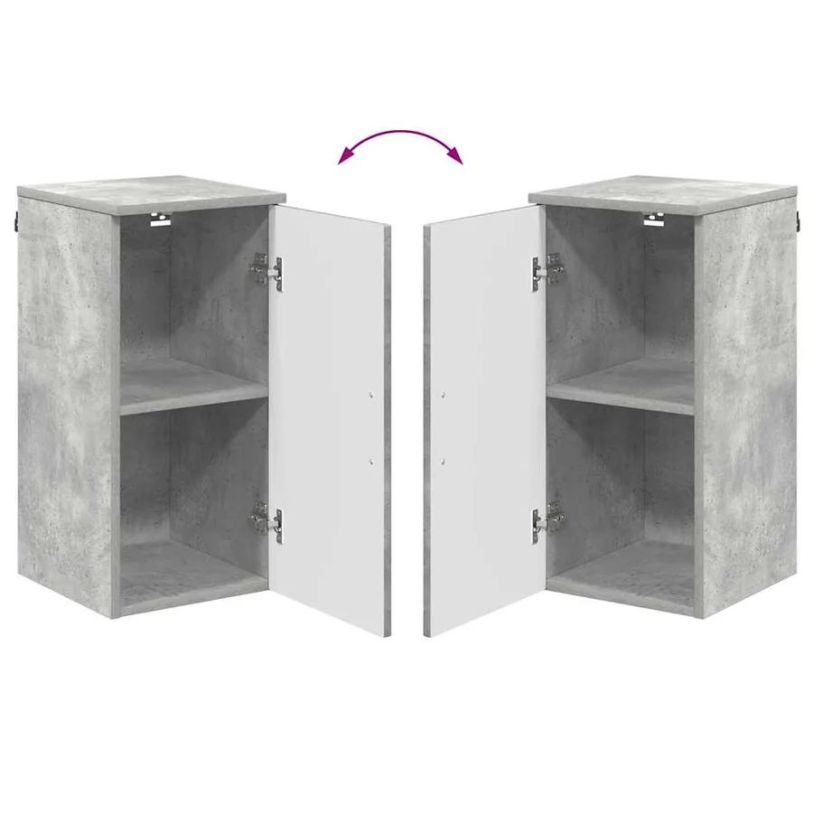 Ensemble de mobilier de salle de bain 5 pcs Gris béton - 14
