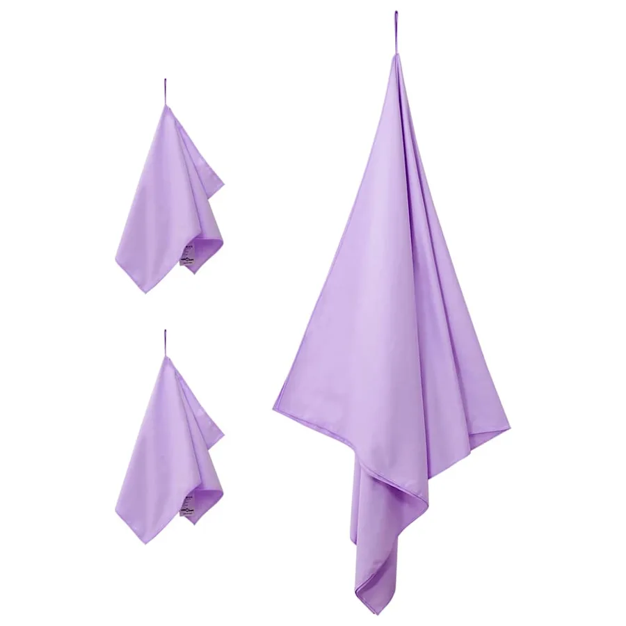Set de serviettes de sport 3 pcs Violet Polyester et Polyamide - 3