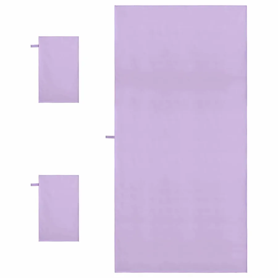 Set de serviettes de sport 3 pcs Violet Polyester et Polyamide - 4