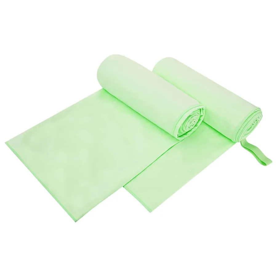 Serviettes de sport 2 pcs Vert 200 x 100 cm