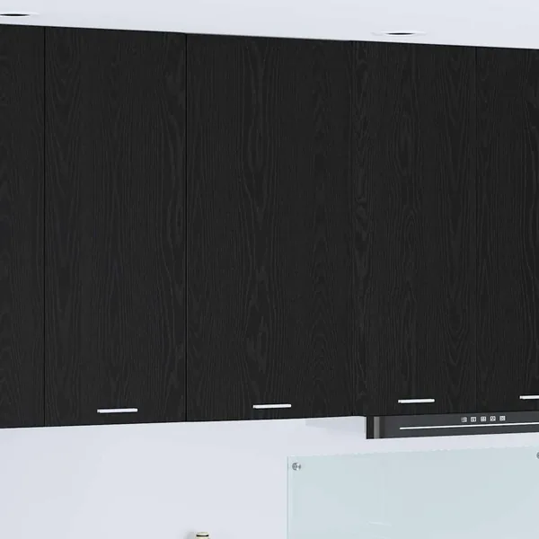 Armoire suspendue Chêne noir et Blanc 50 x 31 x 100 cm