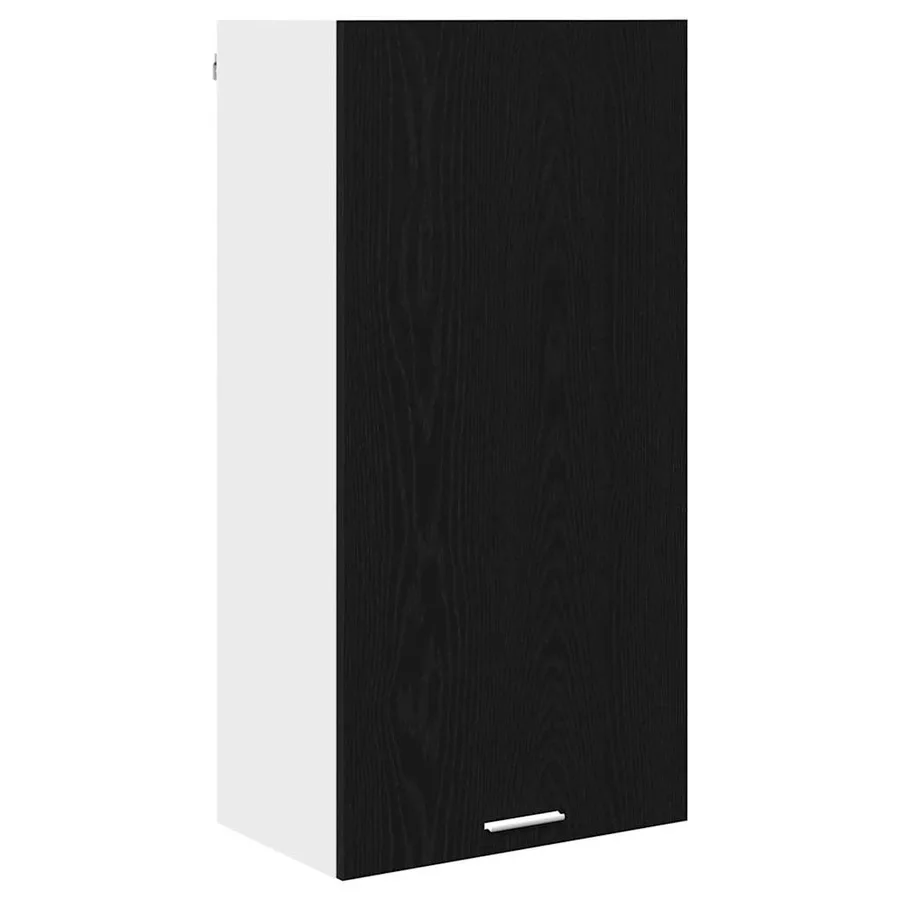 Armoire suspendue Chêne noir et Blanc 50 x 31 x 100 cm - 2