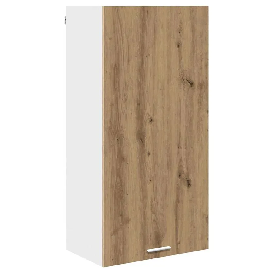 Armoire suspendue Chêne Artisan et Blanc 50 x 31 x 100 cm - 2
