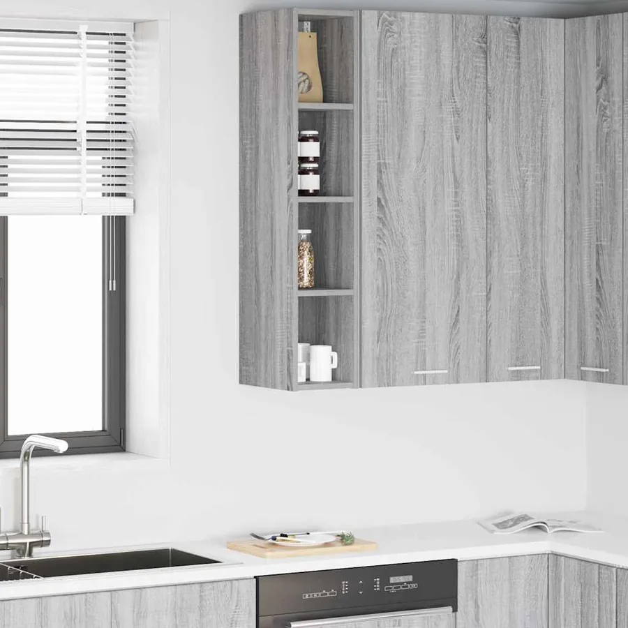 Armoire suspendue avec stockage Gris Sonoma 20 x 29,5 x 100 cm