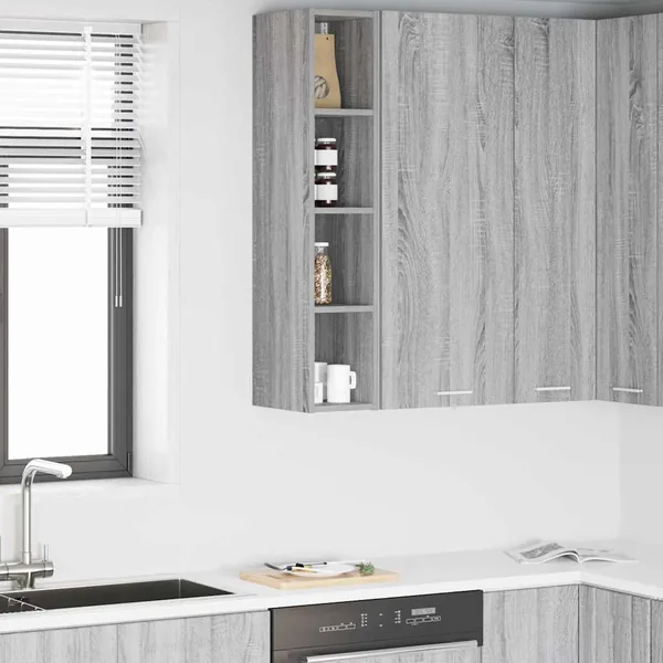 Armoire suspendue avec stockage Gris Sonoma 20 x 29,5 x 100 cm