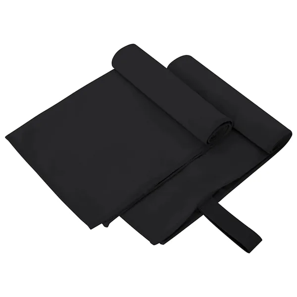 Serviettes de sport 2 pcs Noir 50 x 30 cm