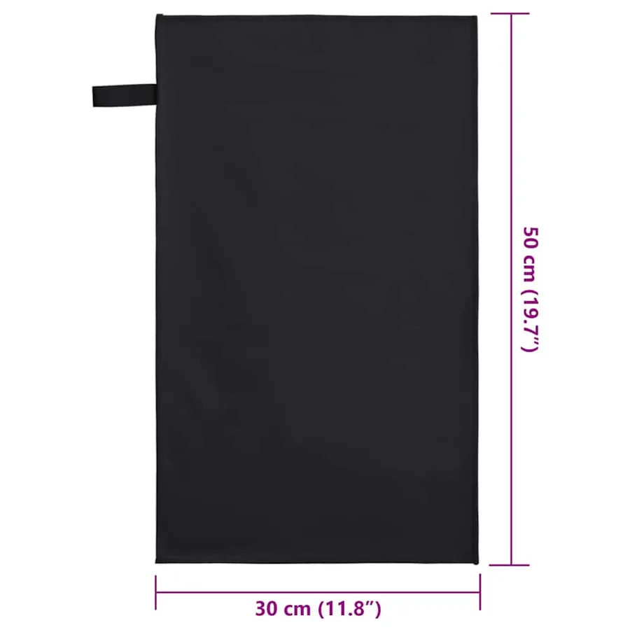 Serviettes de sport 2 pcs Noir 50 x 30 cm - 8