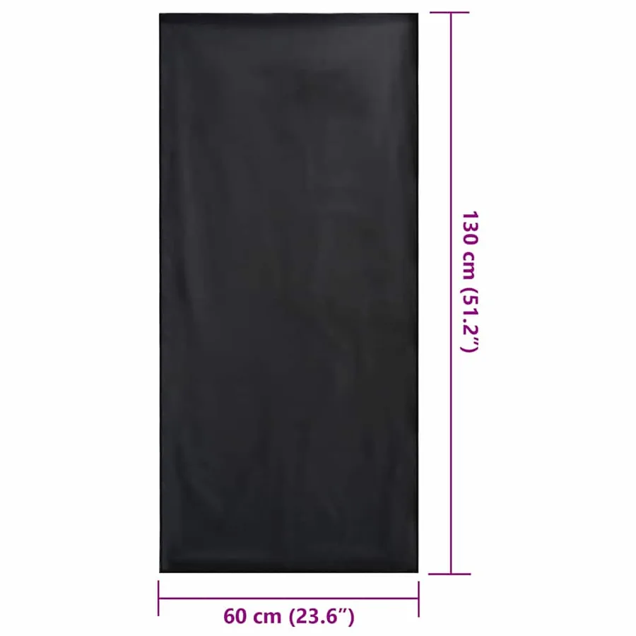 Serviettes de chaise d'extérieur 2 pcs Noir 130 x 60 cm - 9