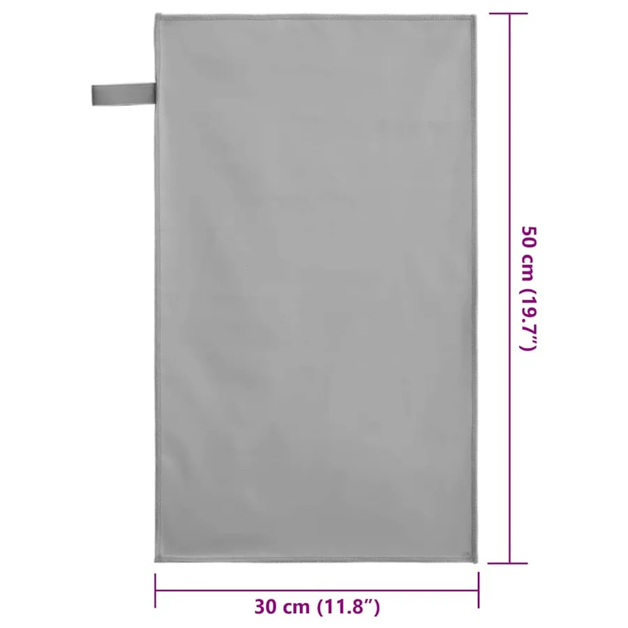 Serviettes de sport 2 pcs Gris foncé 50 x 30 cm - 8
