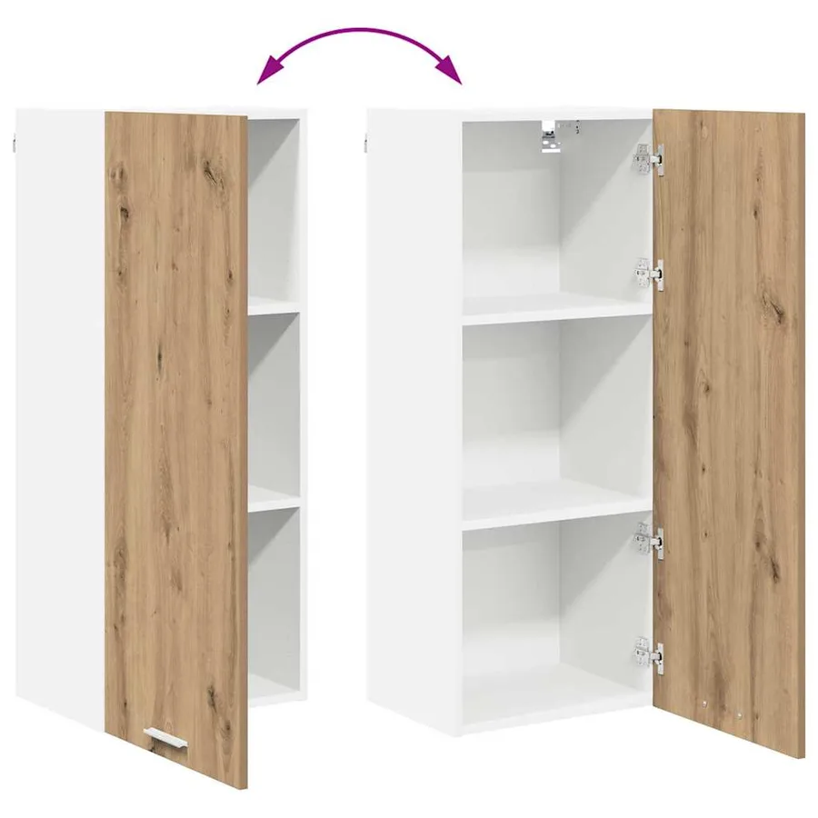 Armoire suspendue avec porte Chêne artisanal 40 x 31 x 100 cm - 11