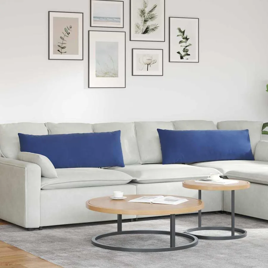 Coussins de canapé 2 pcs Bleu police 120 x 40 cm