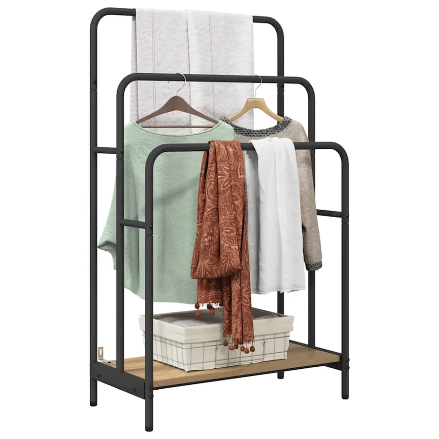Porte-vêtements avec étagère Chêne artisanal 60 x 30 x 100,5 cm - 3