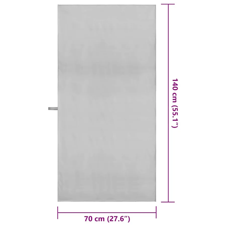 Serviettes de sport 2 pcs Gris 140 x 70 cm - 8