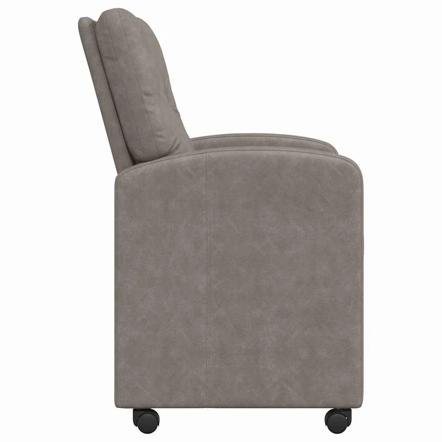 Chaises de Salle à Manger avec Roues 2 pcs Gris 57 x 67 x 95 cm - 5