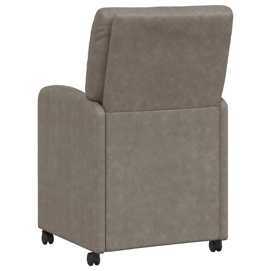 Chaises de Salle à Manger avec Roues 2 pcs Gris 57 x 67 x 95 cm - 6