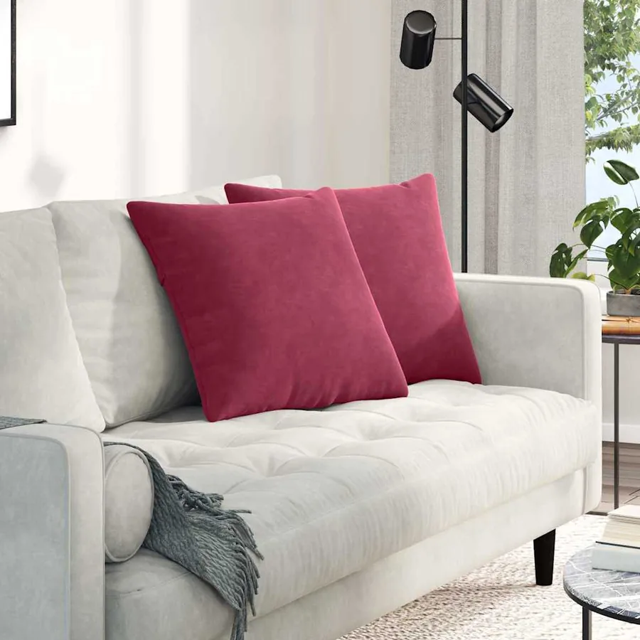Coussins de canapé 2 pcs Bordeaux 50 x 50 cm