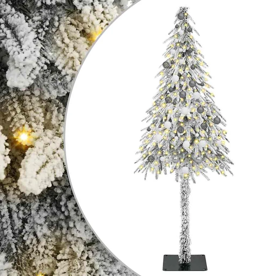 Sapin de Noël avec 300 LED Blanc 210 cm PE et Acier - 2