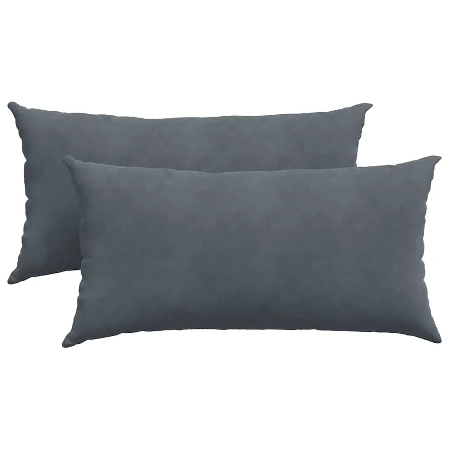 Coussins de canapé 2 pcs Gris foncé 80 x 40 cm - 2