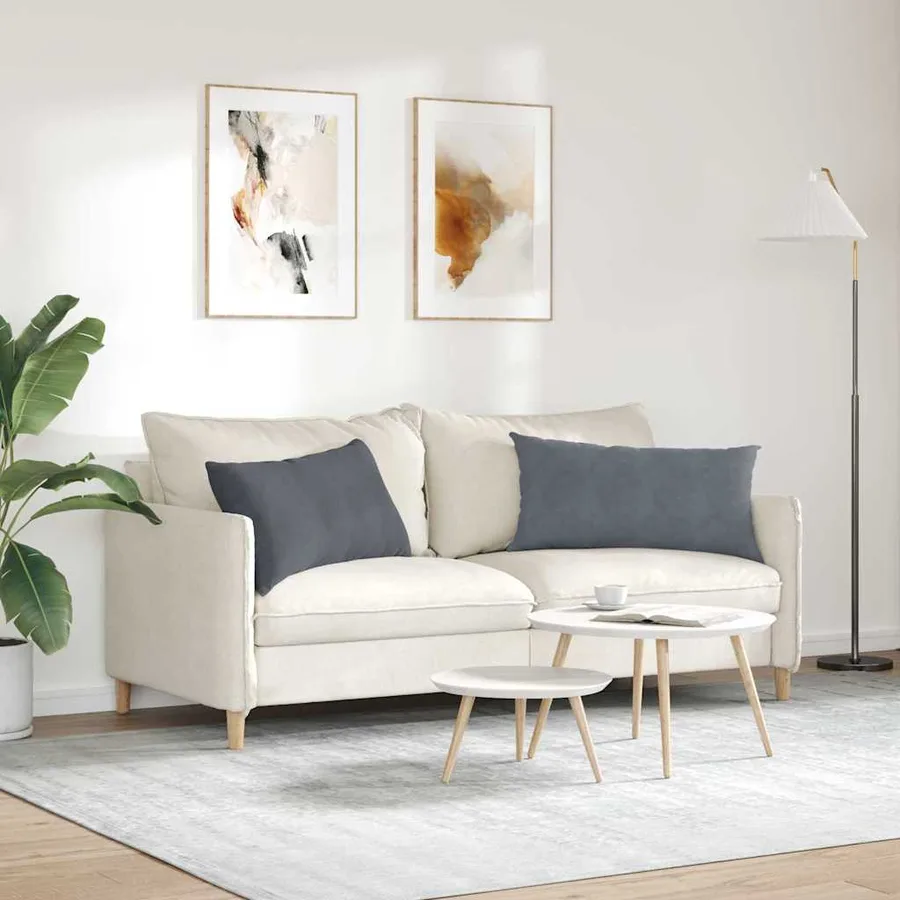 Coussins de canapé 2 pcs Gris foncé 80 x 40 cm - 4