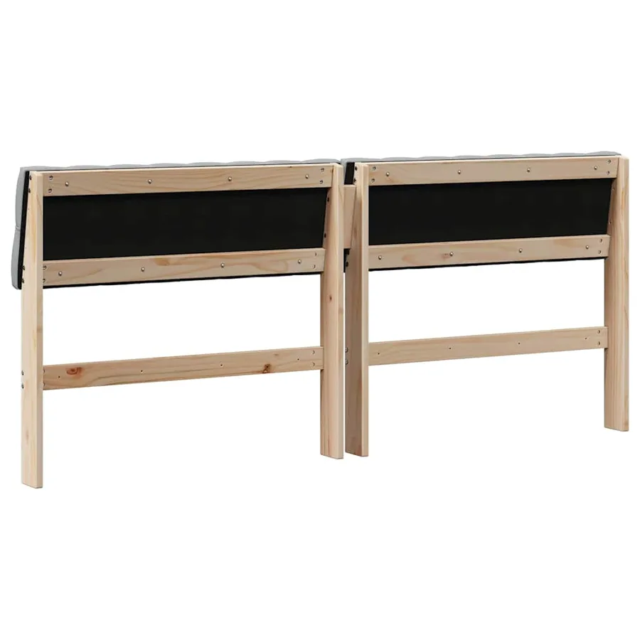 Tête de lit capitonnée Gris clair 180 cm Pin massif - 6