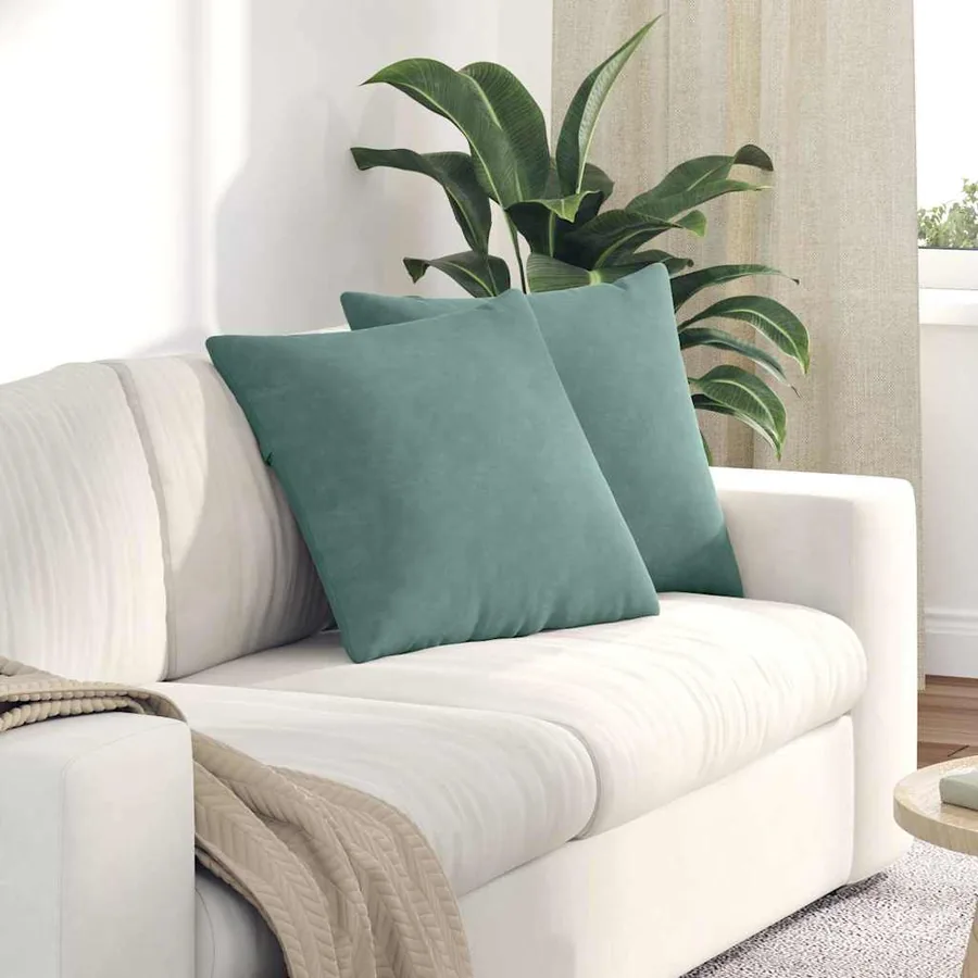 Coussins de canapé 2 pcs Vert Mer 50 x 50 cm