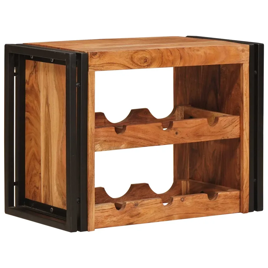 Étagère à vin Marron 60 x 45 x 33 cm Bois d'Acacia Massif