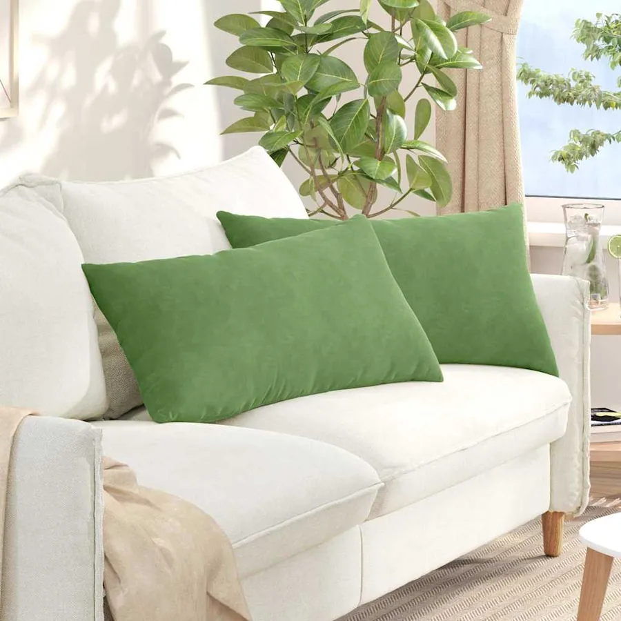 Coussins de canapé 2 pcs Vert clair 80 x 40 cm