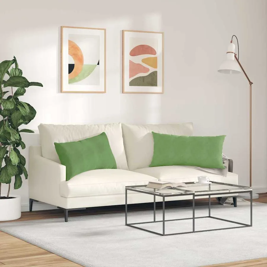 Coussins de canapé 2 pcs Vert clair 80 x 40 cm - 4