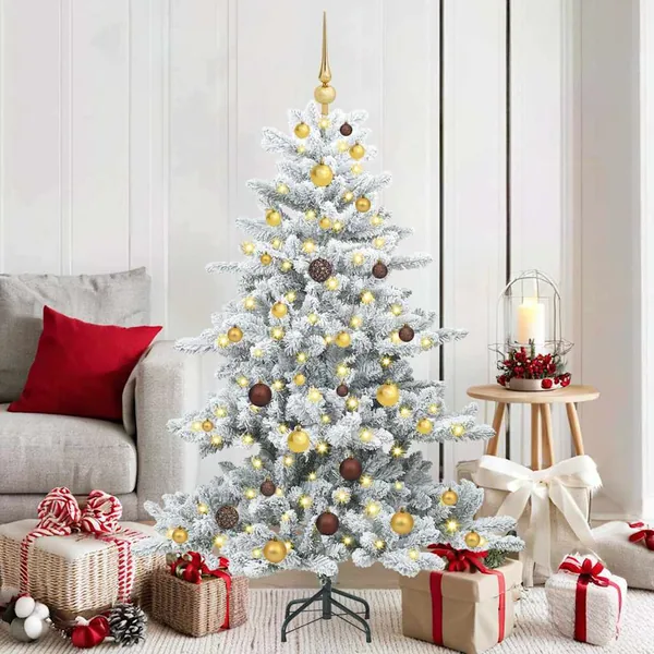 Sapin de Noël Artificiel à Branches Articulées Blanc 150 cm