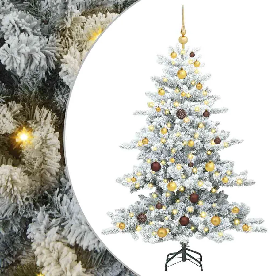 Sapin de Noël Artificiel à Branches Articulées Blanc 150 cm - 2