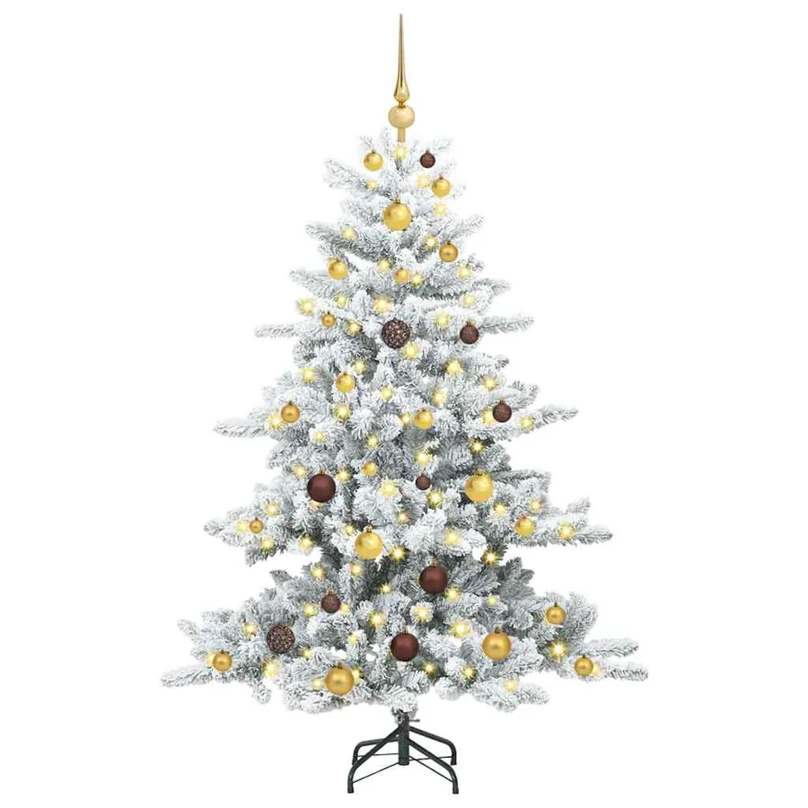 Sapin de Noël Artificiel à Branches Articulées Blanc 150 cm - 3
