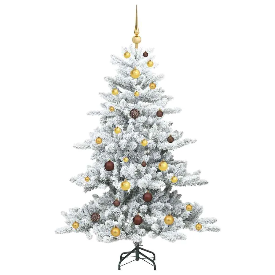 Sapin de Noël Artificiel à Branches Articulées Blanc 150 cm - 4