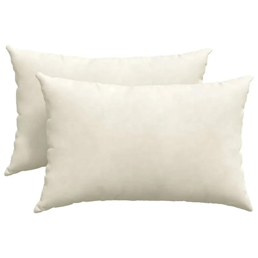 Coussins de canapé 2 pcs Crème 60 x 40 cm - 2