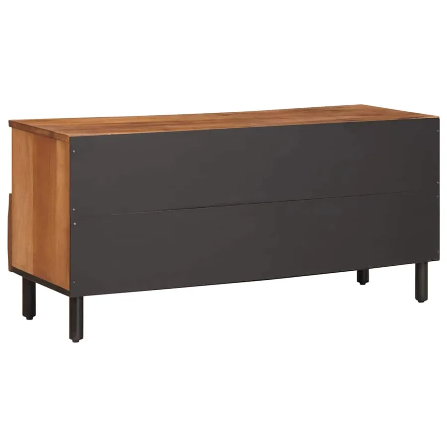 Meuble TV avec tiroir Finition Acacia Brun 100 x 33 x 46 cm - 5