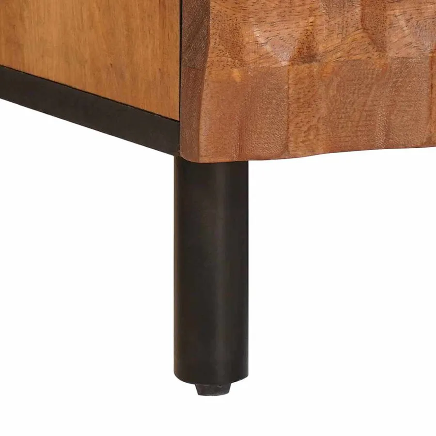 Meuble TV avec tiroir Finition Acacia Brun 100 x 33 x 46 cm - 8