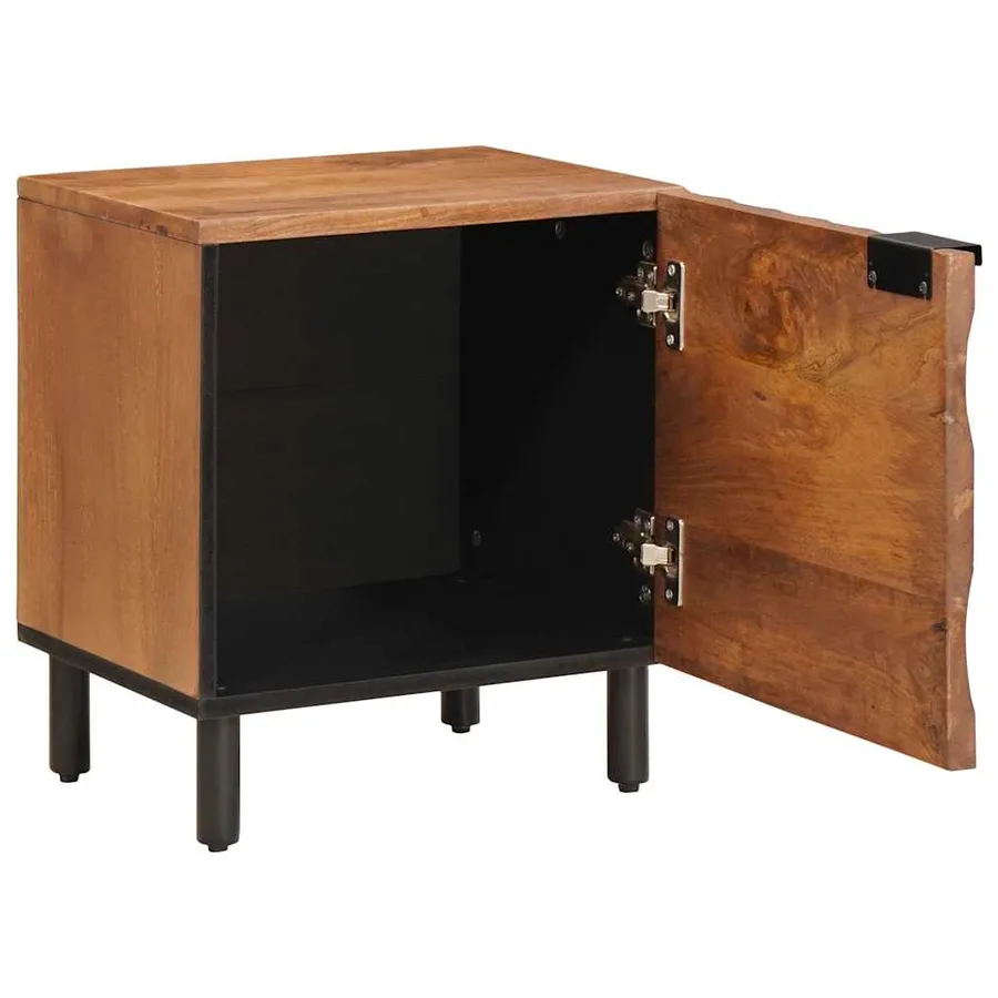 Cabinet de chevet Marron 40 x 33 x 46 cm Bois de mangue massif - 2