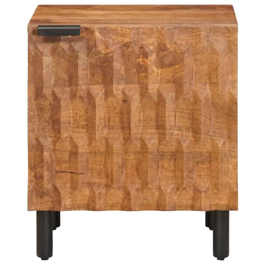 Cabinet de chevet Marron 40 x 33 x 46 cm Bois de mangue massif - 3