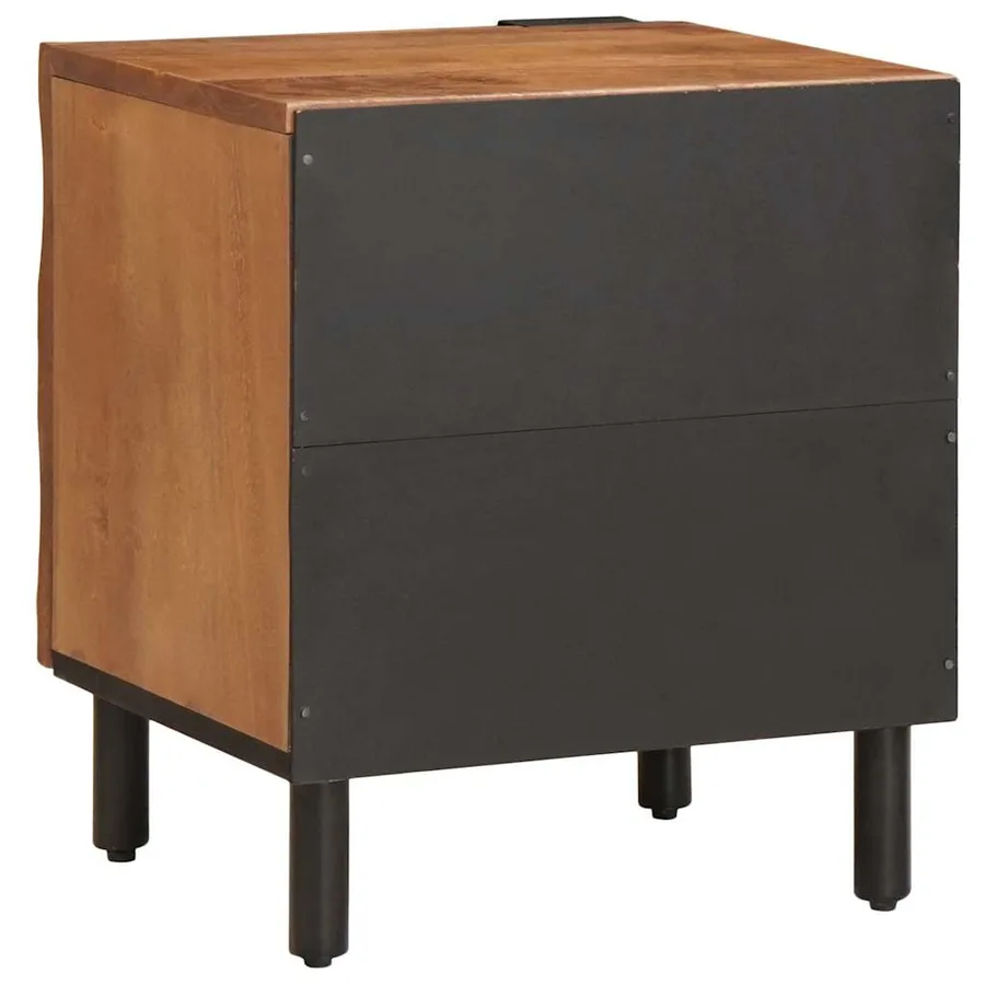 Cabinet de chevet Marron 40 x 33 x 46 cm Bois de mangue massif - 5
