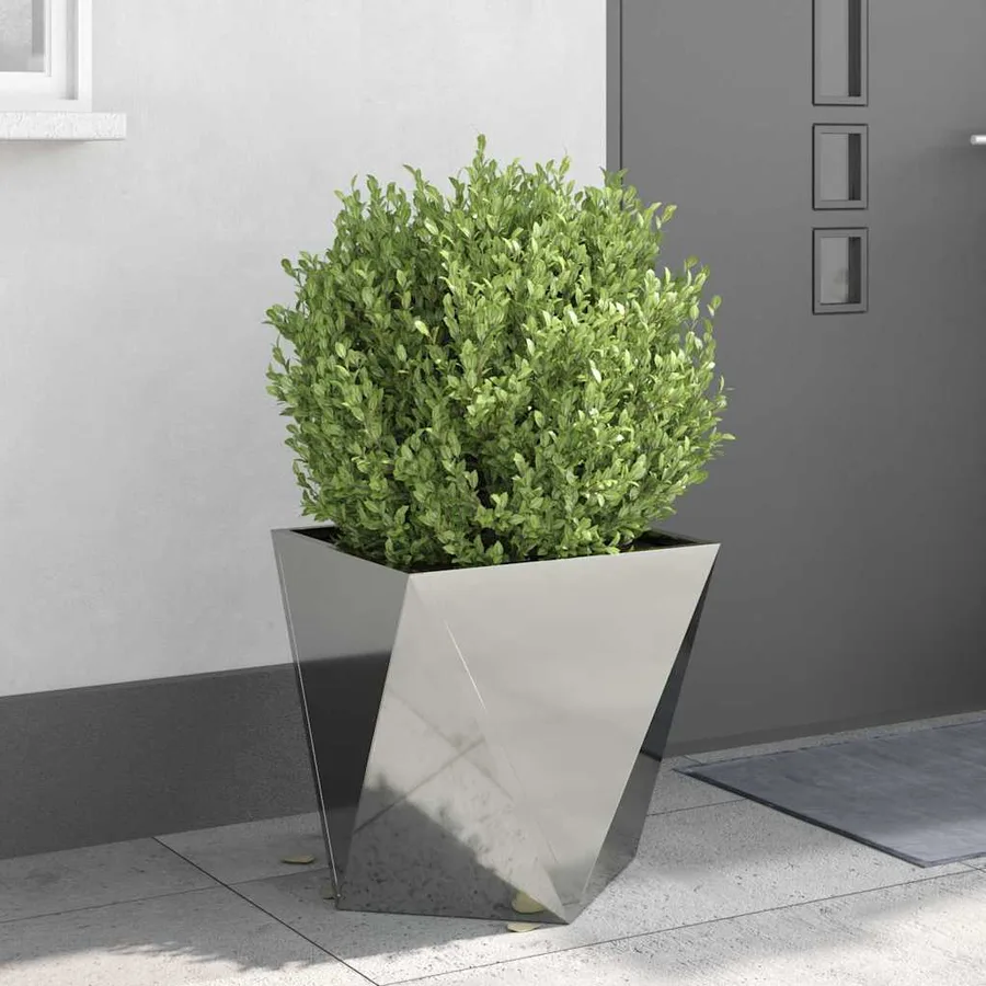 Jardinière 2 pc Argent 50 x 50 x 50 cm Acier galvanisé - 4