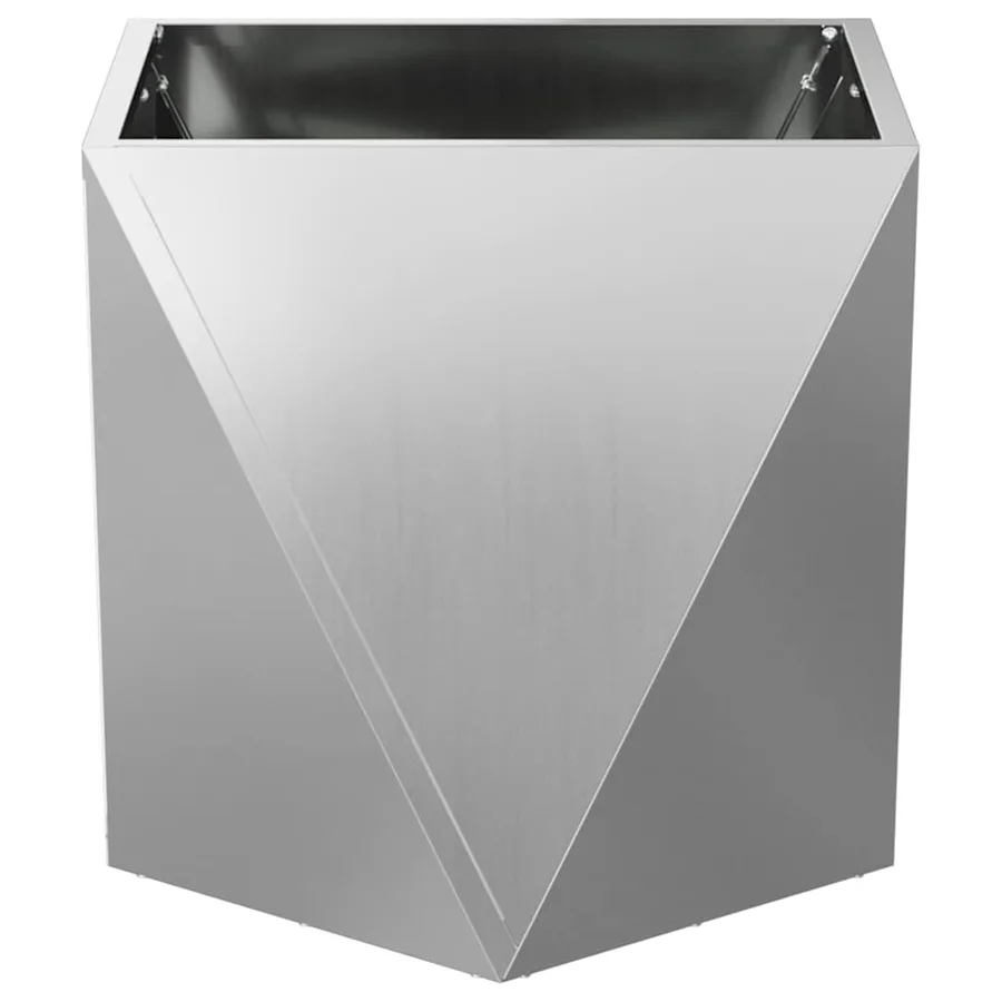 Jardinière 2 pc Argent 50 x 50 x 50 cm Acier galvanisé - 6