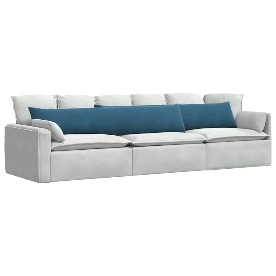 Coussins de canapé 2 pcs Bleu 200 x 40 cm - 3