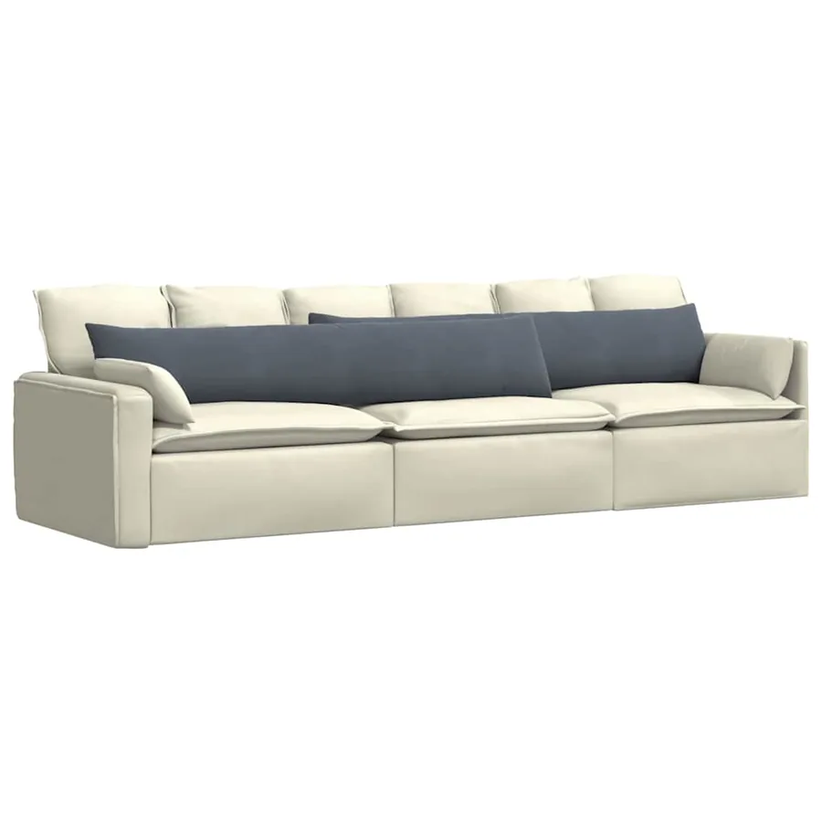 Coussins de canapé 2 pcs Gris foncé 200 x 40 cm - 3