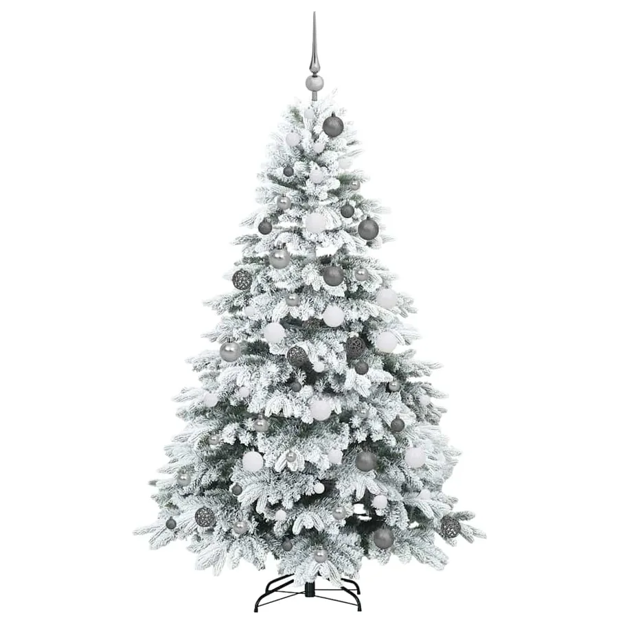 Sapin de Noël artificiel avec 300 LED Blanc 180 cm PE et PVC - 4
