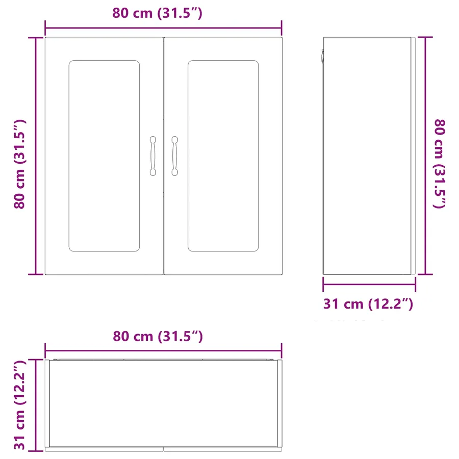 Panneau de lave-vaisselle Kalmar Blanc brillant 80 x 31 x 80 cm - 12
